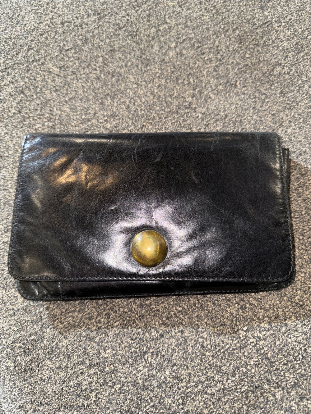 Latico leather Wallet Clutch with Brass Button